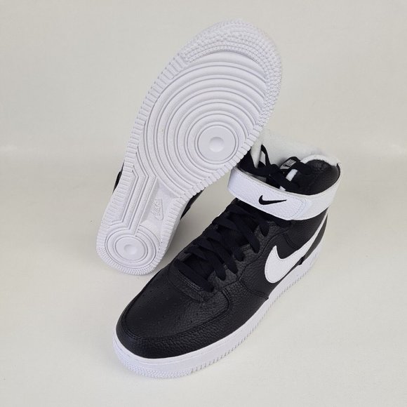 Nike Air Force 1 High '07 Shoes Black White Men's New - Picture 9 of 13